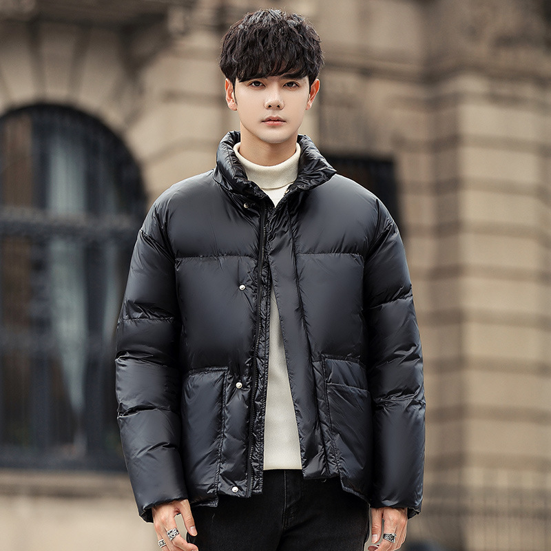 短款潮牌冬季2021新款羽绒服加厚宽松立领休闲冬装潮流运动外套男