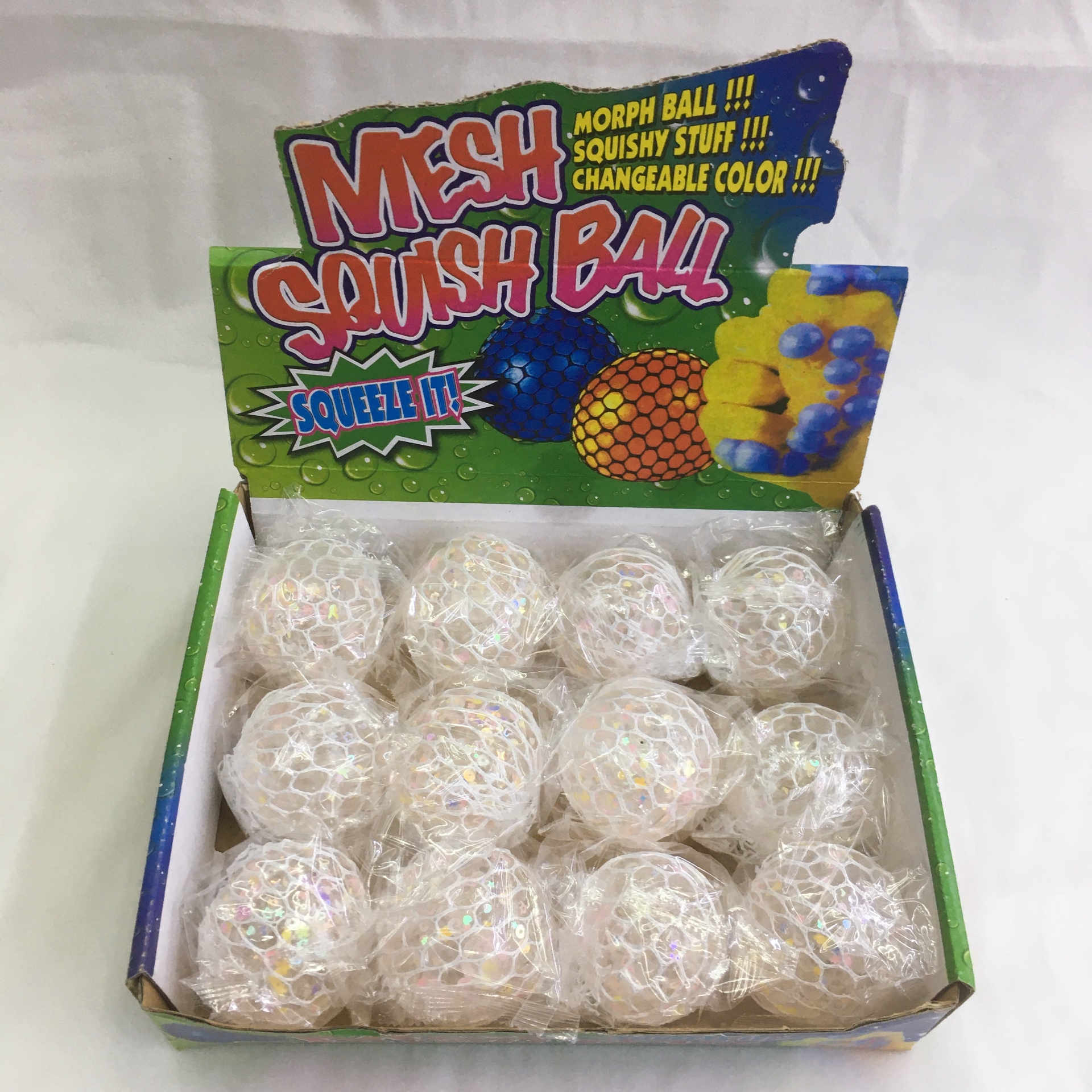 创意发泄球减压葡萄球捏捏乐新款亮片水晶水球亮片葡萄球水球