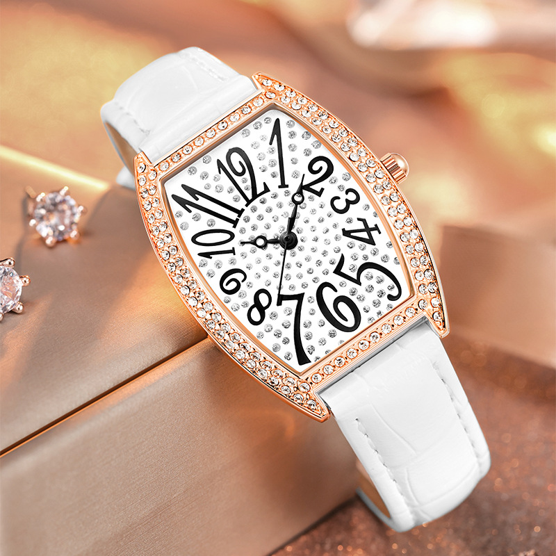 sinobi时尚镶钻女士手表女酒桶表盘表带直播跨境厂家批发代发9856