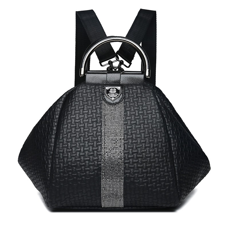 2020春季时尚女士背包韩版镶钻软皮双肩包新款旅游大容量女包