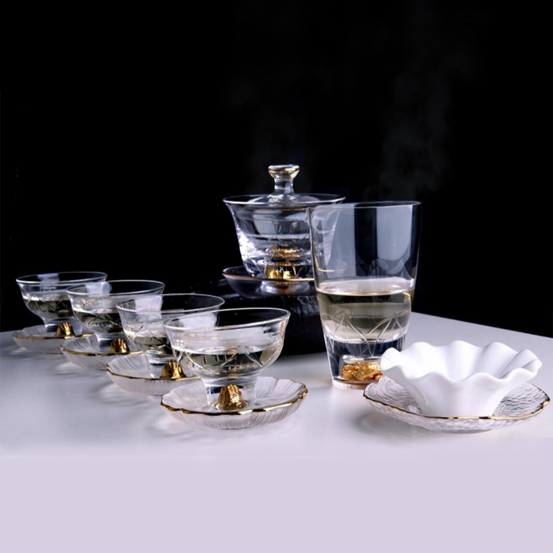 轻奢高档茶具套装 办公室家用送礼茶具 礼盒装玻璃茶具套装可批发