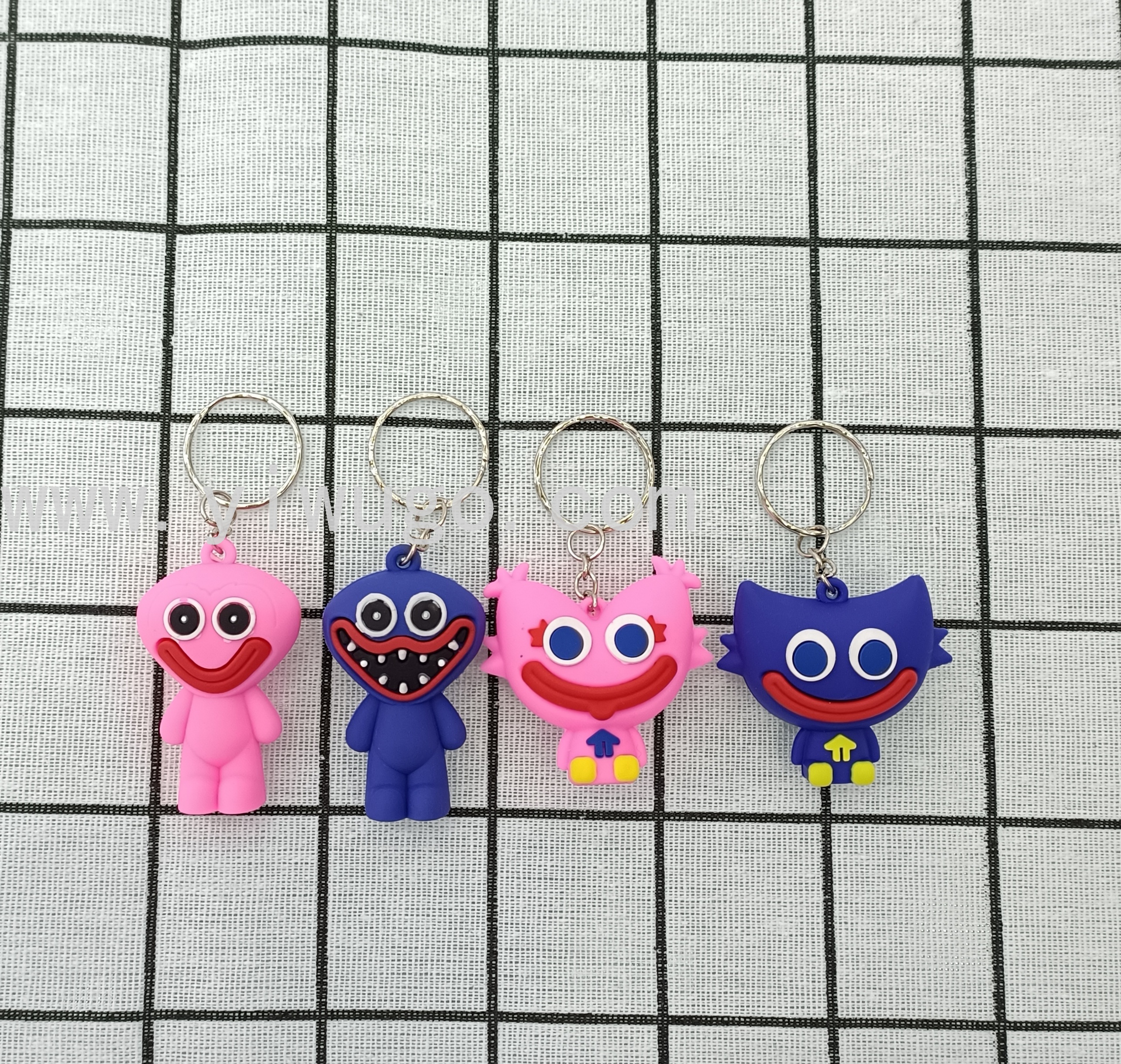 跨境新款 poppyplaytime波比公仔软胶钥匙扣游戏周边硅胶挂件