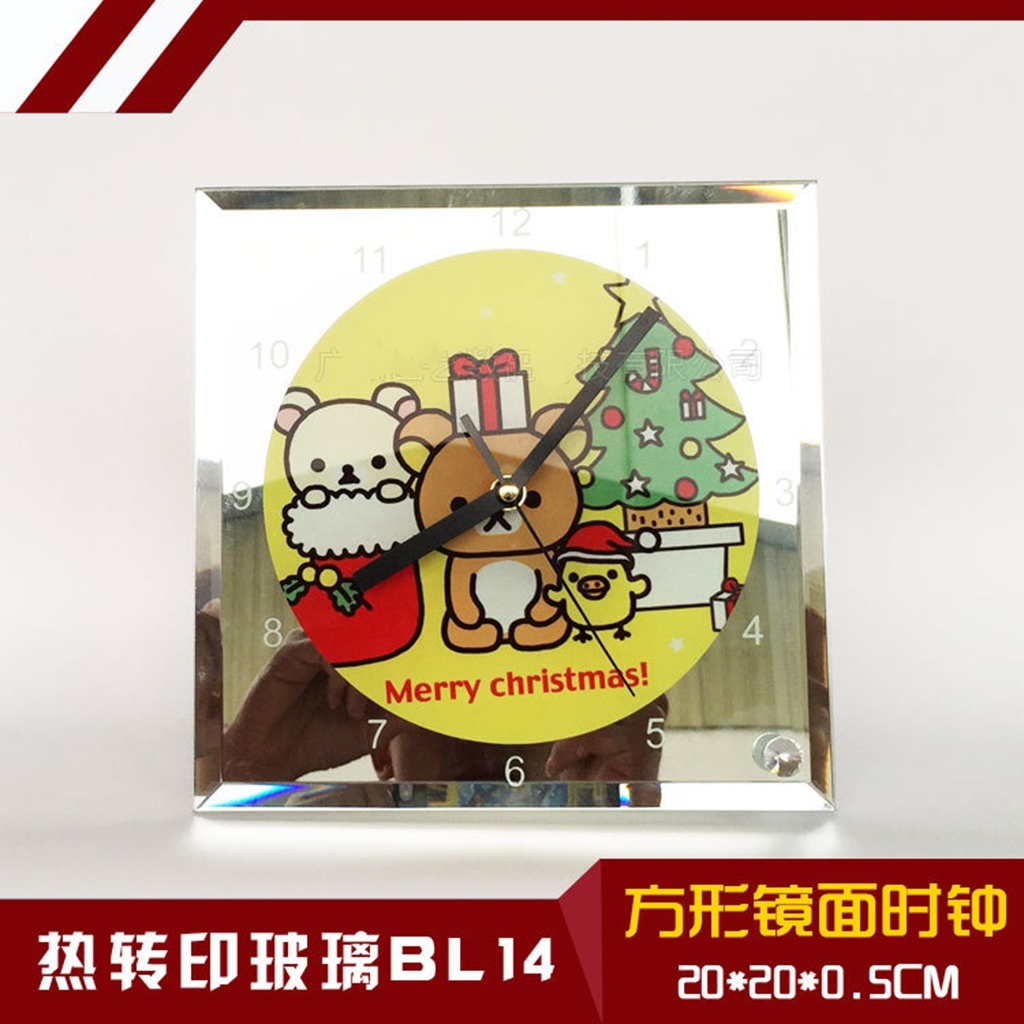 热转印玻璃相框 个性DIY玻璃画钟表 热转印耗材 镜面玻璃画BL-26