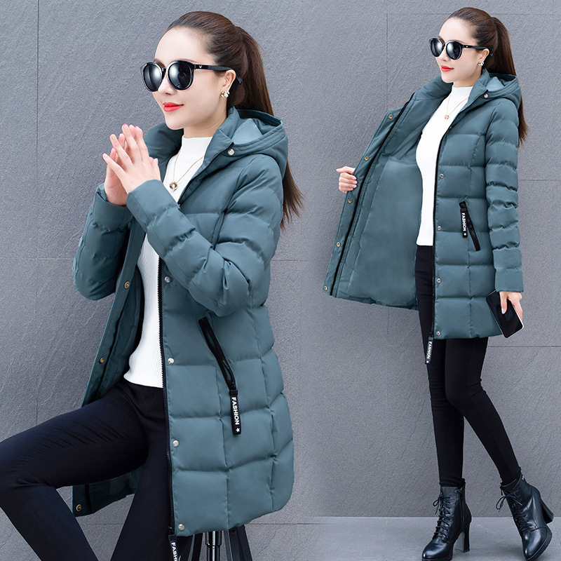 羽绒棉服女冬装季款胖mm棉衣中长款宽松外套5XL大码军绿棉袄女装