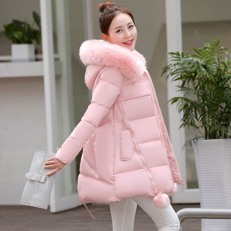 加厚孕妇装冬季棉服女中长A款韩版宽松棉袄羽绒棉衣外套200斤加大