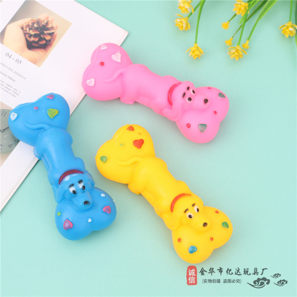 宠物狗咬合玩具 创意骨棒发声玩具搪胶啃咬发声 宠物训练用品