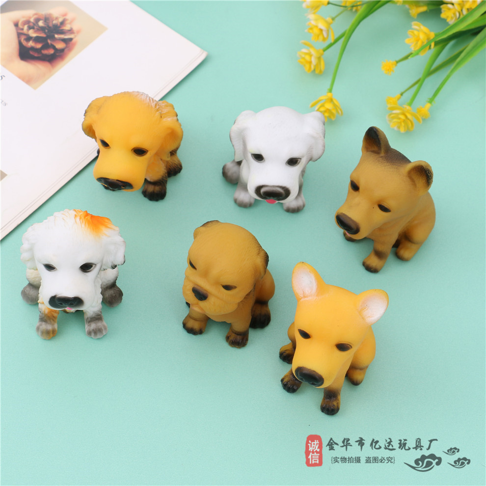 宠物狗发声玩具可爱小狗造型耐磨搪胶玩具狗狗互动训练用品