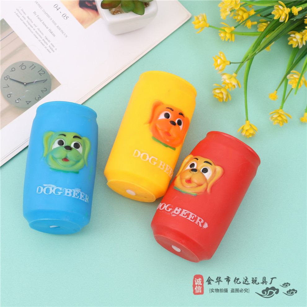 卡通易拉罐宠物玩具宠物狗发声玩具耐咬 磨牙健齿啃咬互动玩具