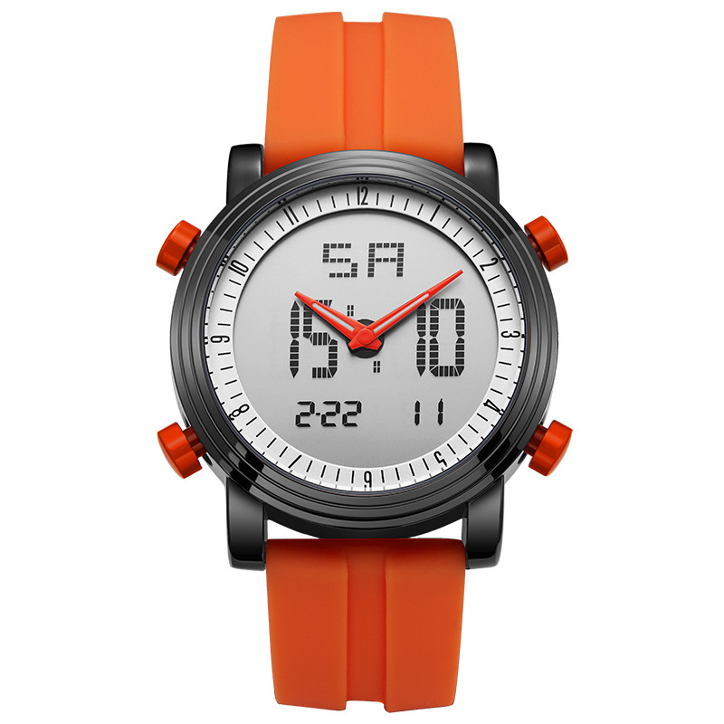 9663时诺比新款手表男女电子表LED夜光硅胶带手表厂商批发
