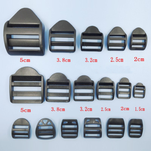 manufacturers supply plastic adjustable buckle ribbon buckle four-gear buckle flat curved four-gear specifications