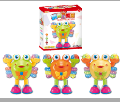 儿童玩具电动万向卡通带灯光带音乐旋转5D卡通玩具水果西瓜草莓