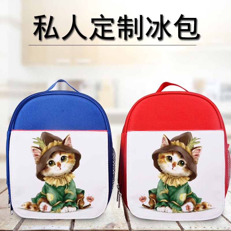 厂家直销600D午餐野餐包数码印印花手提便当包男女收纳包热转印图