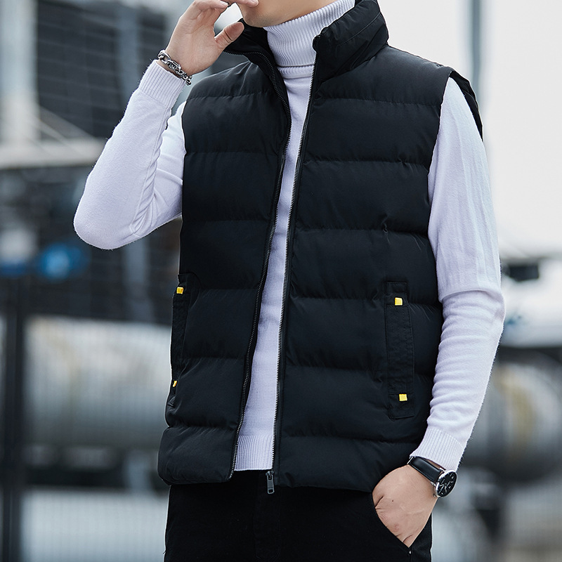 羽绒棉马甲男2021秋冬季保暖大码背心外穿韩版潮休闲马夹外套男装