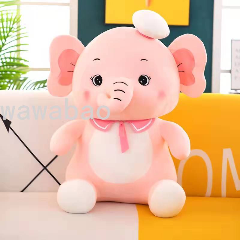 新款海军可爱大象公仔领结大象毛绒玩具儿童安抚象