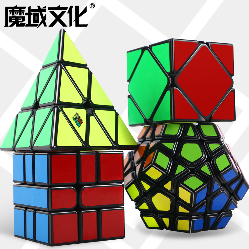 魔域文化异形套装黑色贴纸金字塔五魔斜转SQ1异形魔方减压玩具