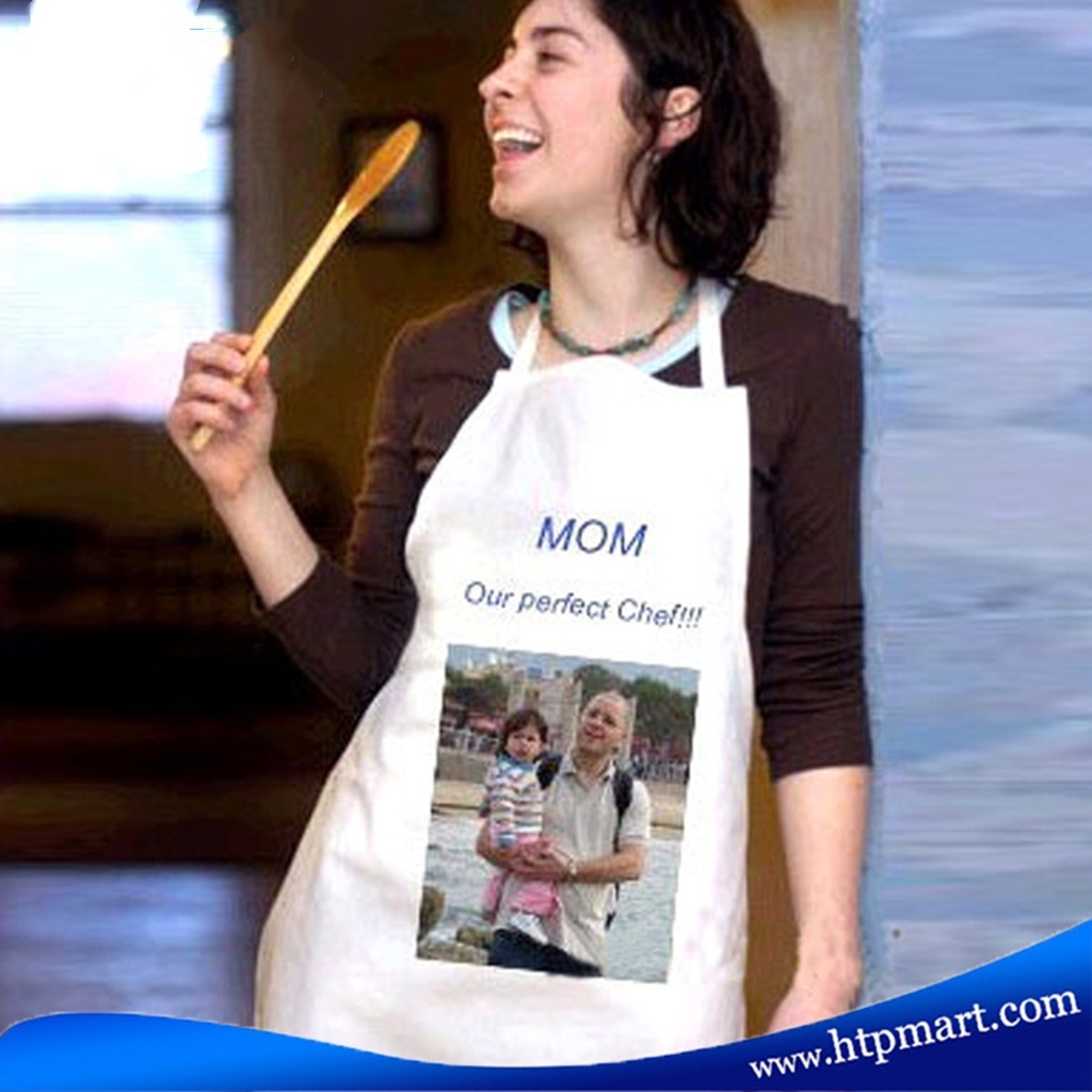 速卖热转印围裙复合棉麻围裙防污定制logo  背心式简约围裙 空白