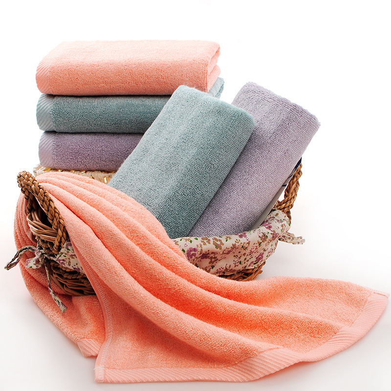 家用日用竹纤维毛巾120g可印花刺绣 竹棉吸水面巾广告礼品批发