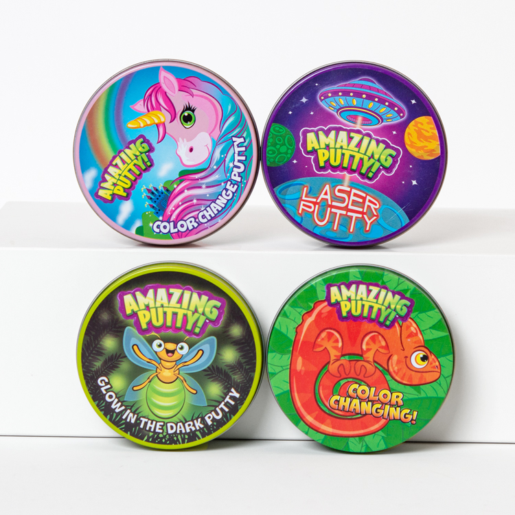 定制款83*25圆形天地盖铁盒橡皮泥香薰蜡烛包装马口铁盒圆形