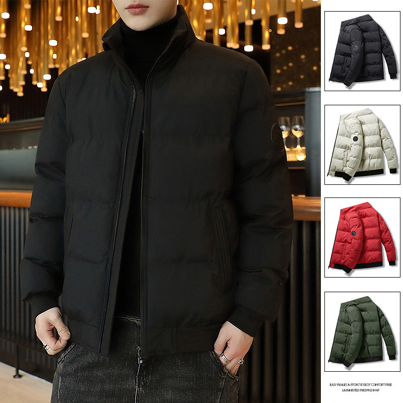 外套男2021秋冬季新款男士休闲羽绒棉服韩版加厚棉袄保暖棉衣冬装