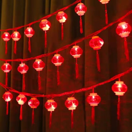 Factory Wholesale Led String Lamp New Year Spring Festival Lighting Chain Red Lantern Chinese Knot Holiday Decorative Lights