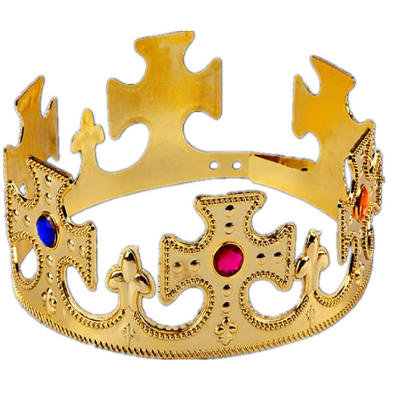 国王皇冠帽子化妆舞会装扮塑料生日公主可调节金银男女万圣节