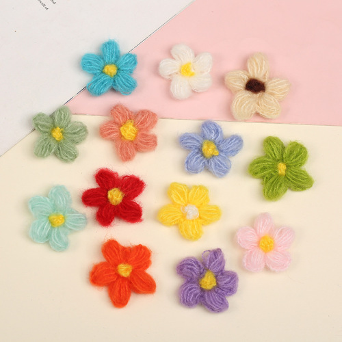 SOURCE Manufacturer Ins Little Flower Brooch Wool Bangs Semi-Finished Products Flowers Folder Hairware Accessories Wholesale