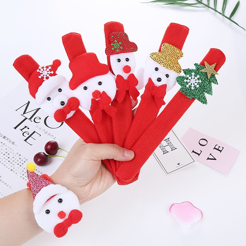 圣诞节礼物圣诞拍拍圈亮片啪啪圈手环幼儿园玩具圣诞装饰品摆