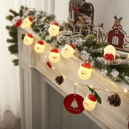 christmas led colored lights flashing lights santa snowman string lights room window christmas tree creative pendant