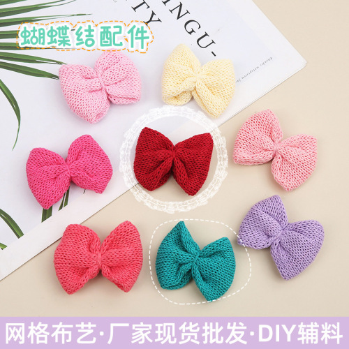 Mesh Fabric Bow DIY Handmade Hair Accessories Material Socks Shoe Ornament Clothing Accessories Wholesale