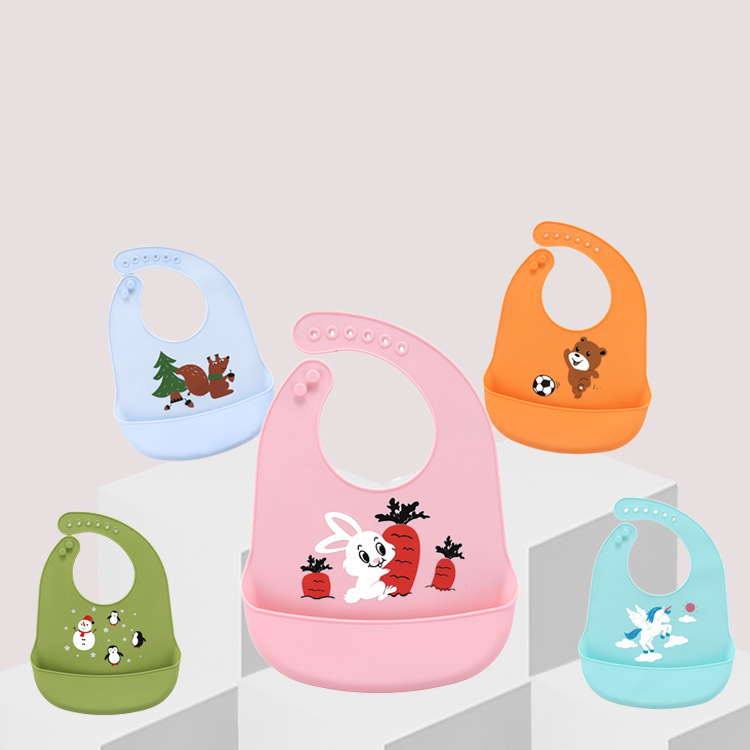 儿童防水立体食饭兜围嘴硅胶婴儿宝宝吃饭围兜大号小孩口水兜免洗