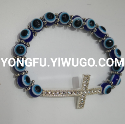 basket eye alloy bracelet， cartoon children‘s religious bracelet， cross bracelet， holy grail bracelet
