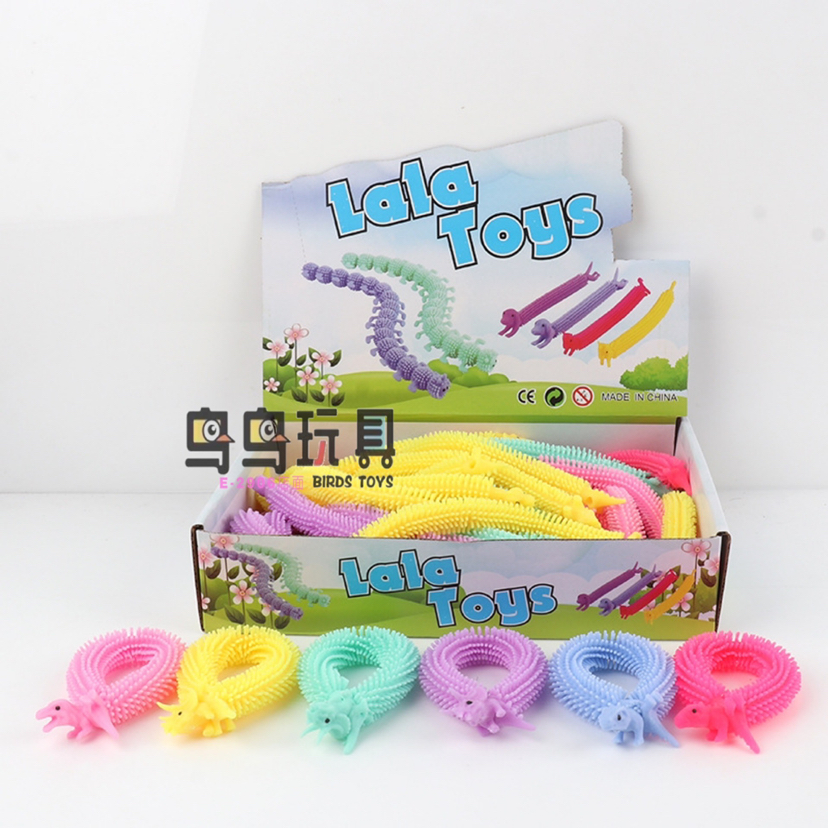 tpr软胶恐龙拉拉乐扭蛋手环弹力面条儿童解压玩具批发跨境 批发