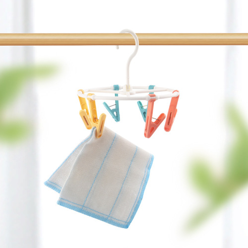 6 clips color clothespins baby clothes hanger underwear underwear socks drying clip plastic windproof clothes hanger