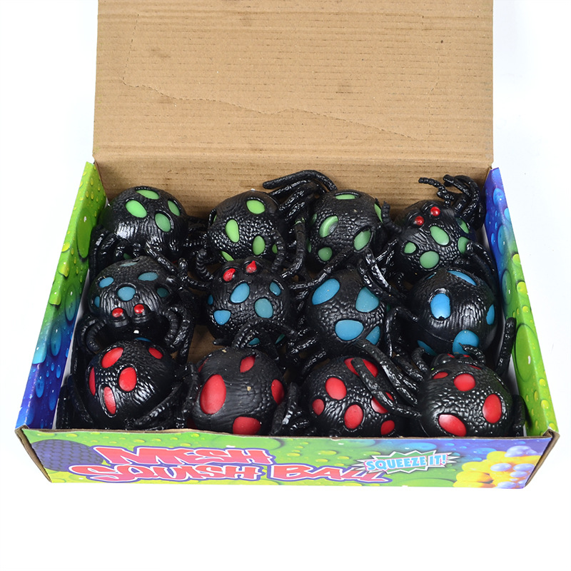 发泄蜘蛛手捏葡萄球减压挤压玩具发泄球整人蜘蛛捏捏乐厂家直销