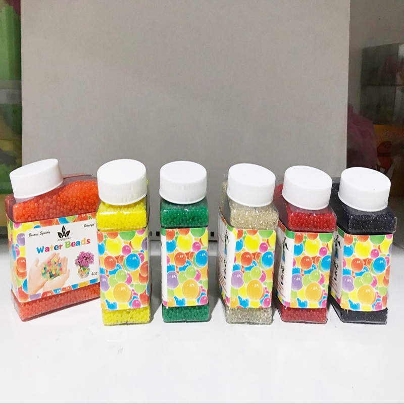 跨境货源水枪弹珠海洋宝宝泡大珠吸水珠120克瓶装水晶泥大量批发