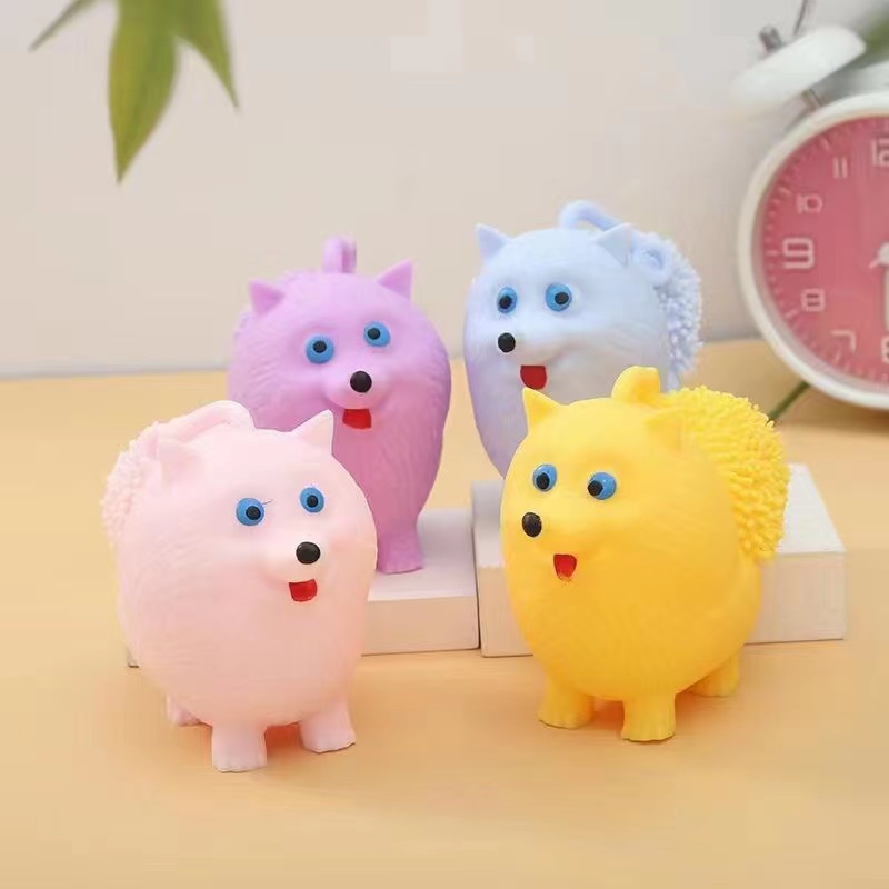 跨境爆款可爱狐狸面粉泡大珠捏捏玩具解压发泄玩具