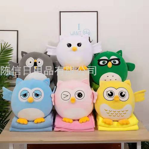 multifunctional pillow air conditioner cartoon-shaped blanket