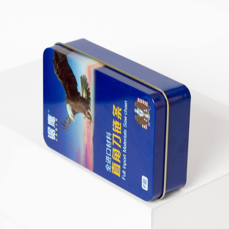 工厂定制款120长方形马口盒链条包装铁盒批量个性化定制马口铁盒