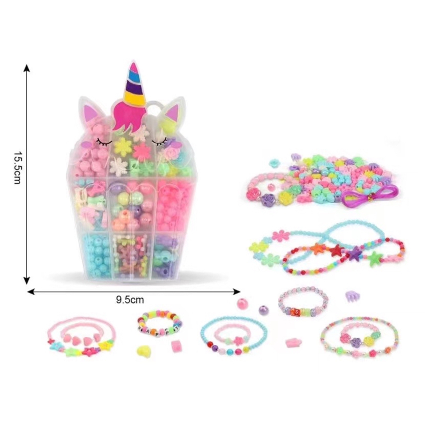 DIY项链手链串珠制作益智玩具套装亚克力珠子手工材料穿珠珠