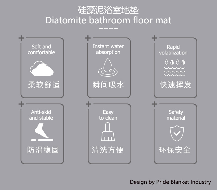 网红爆款爆品硅藻泥地垫吸水防滑垫浴室地垫卫生间地垫卫浴厕所地毯软橡胶地垫地毯IBHBH220112005详情2