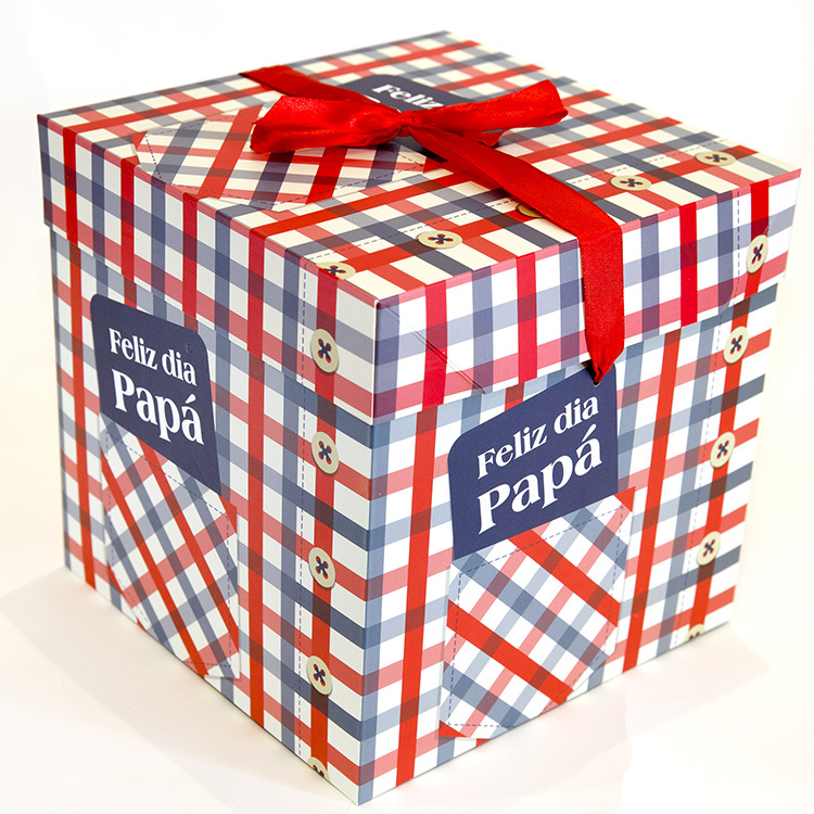 父亲生日盒礼品盒纸蛋糕盒子批发方形生日礼品盒手提空盒伴手礼