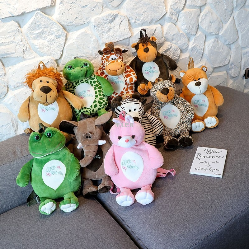 爆款毛绒玩具公仔书包双肩包儿童书包幼儿园双肩包森林兄弟大书包