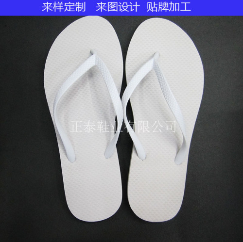 customized high quality white eva flip-flops beach flip-flops customizable logo pattern female support