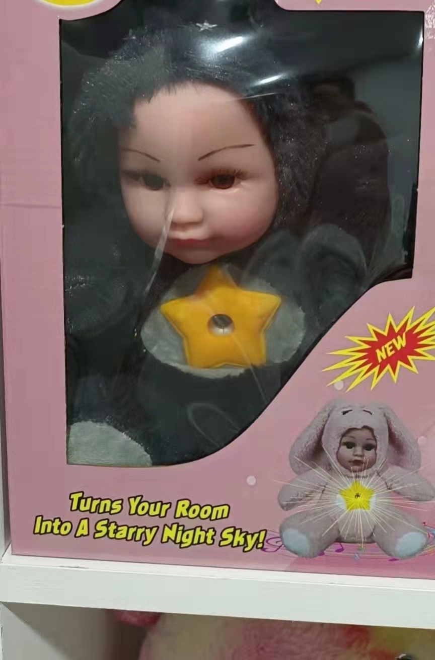 跨境新品 Star Belly Dream Lites 儿童卡通毛绒星空梦幻投影灯