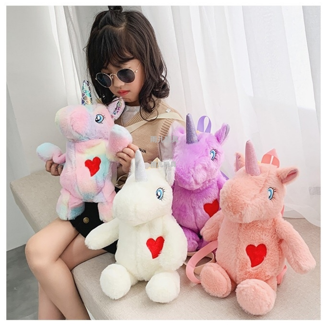 毛绒玩具包书包幼儿园双肩包卡通公仔书包立体充棉玩具书包双肩包