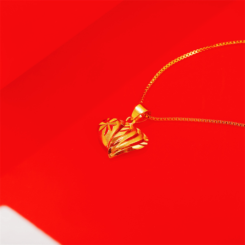 网红直播爆款越南沙金吊坠爱心吊坠 仿24k黄金项坠跨境配饰品批发