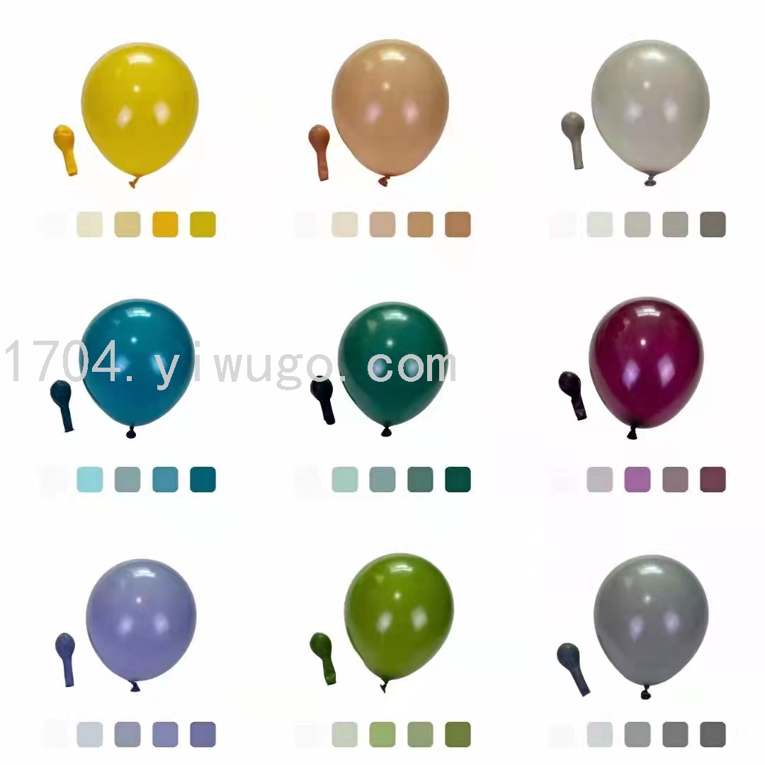 复古色气球气球链装饰生日布置复古气球