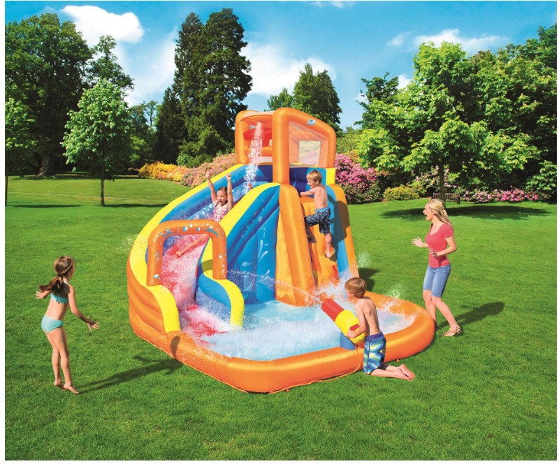 Bestway53301 水上滑梯游乐场 户外大型冲浪帆板儿童戏水充气玩具