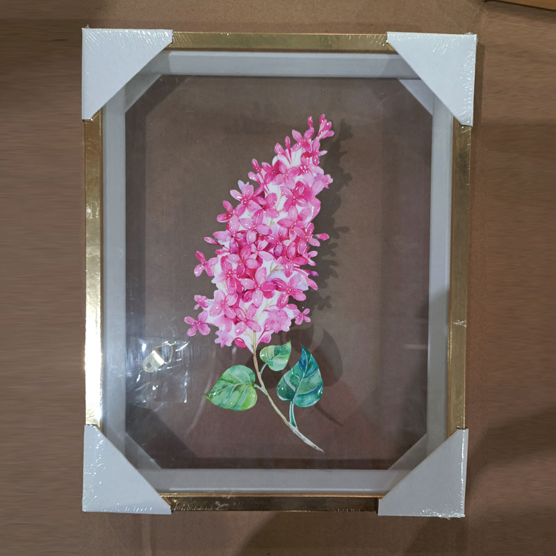 透明玻璃画欧式简约植物花卉房间走廊墙面挂画酒店书房壁画墙画