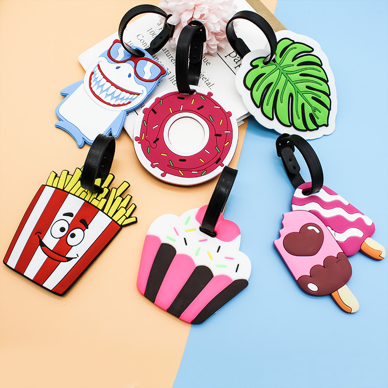 创意动漫旅行托运登机吊牌pvc卡通软胶行李牌挂件logo定制生产